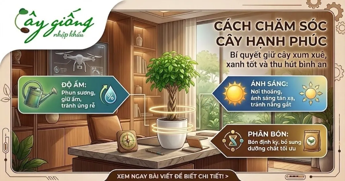 | Tháng 4 2026 Khám Phá Cách Chăm Sóc Cây Hạnh Phúc Xanh Tốt, Đẹp Dáng