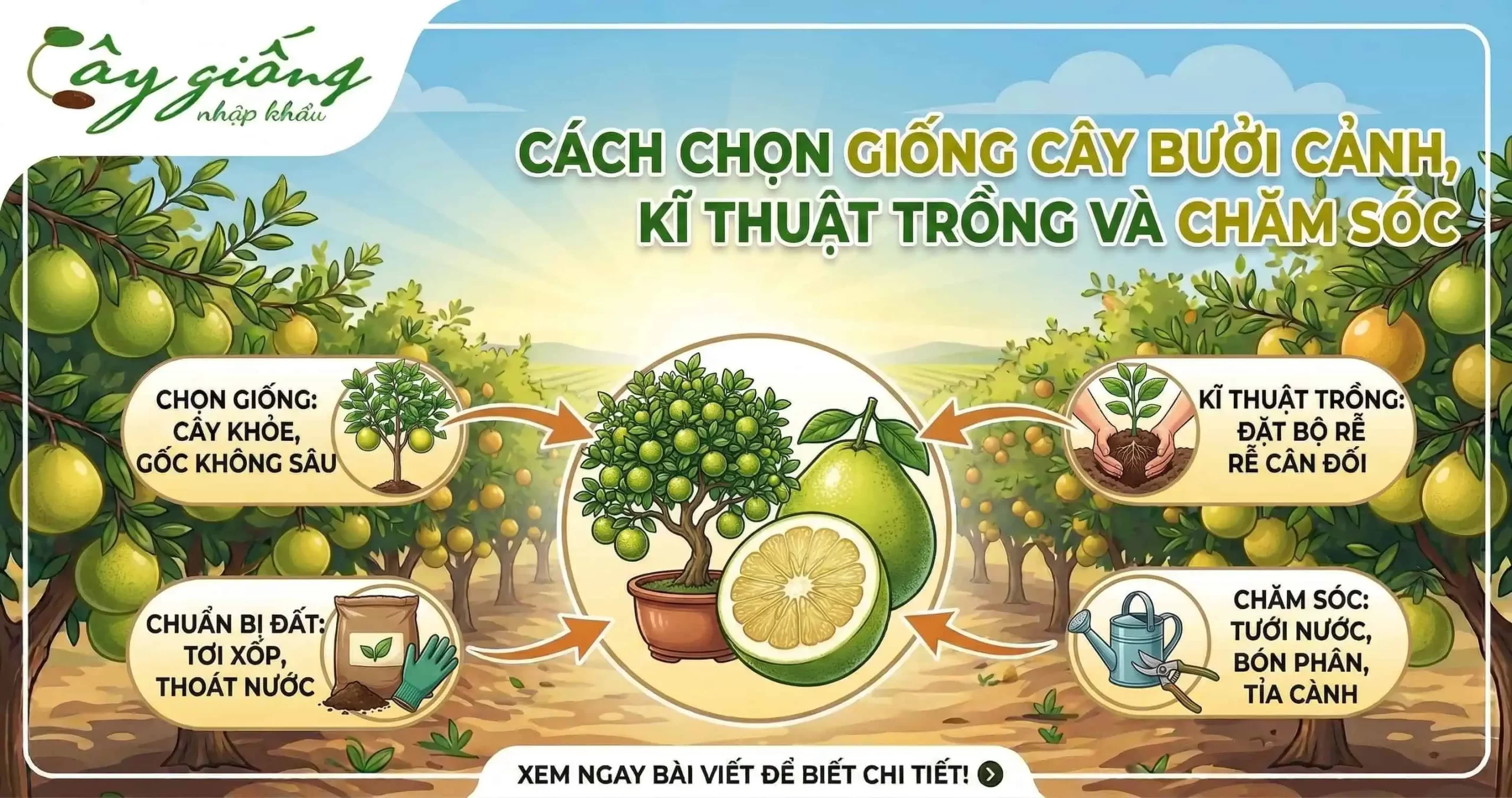 Cách Chọn Giống Cây Bưởi Cảnh, Kĩ Thuật Trồng Và Chăm Sóc