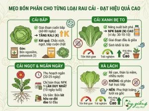 Cách Bón NPK Cho Rau Cải Chuẩn, Hiệu Quả, Tăng Năng Suất