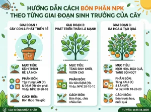 Hướng dẫn cách bón phân NPK theo từng giai đoạn sinh trưởng của cây