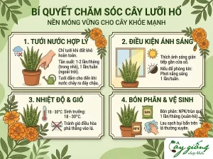 Cách Trồng Cây Lưỡi Hổ Ra Rễ Cực Nhanh, Xanh Tốt 100%