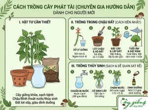 Cách Trồng Cây Phát Tài Tại Nhà Đơn Giản, Xanh Tốt