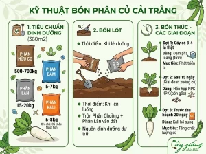 Cách Trồng Củ Cải Trắng Đơn Giản, Củ To, Mập, Năng Suất Cao