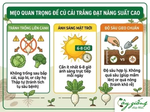 Cách Trồng Củ Cải Trắng Đơn Giản, Củ To, Mập, Năng Suất Cao